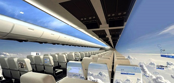 К 2025 году салоны самолетов будут сплошными OLED-панелями